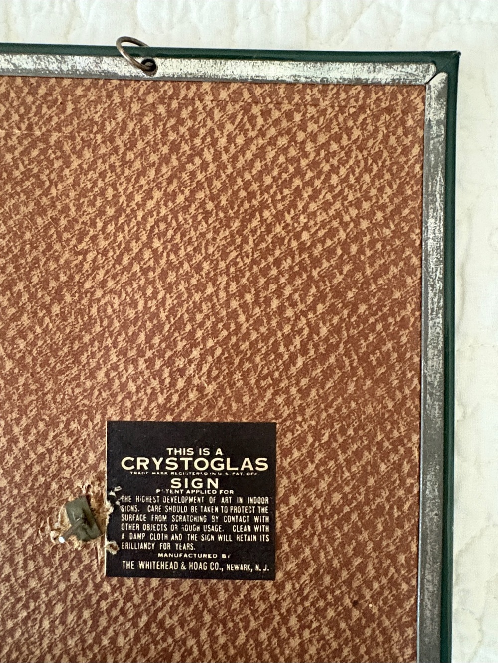 Copper-Tone Picture Frame with Green Trim